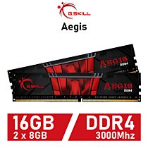 G.SKILL Aegis 16GB Kit DDR4-3000 CL16 1.35v F4-3000C16D-16GISB Desktop Memory by gskill at Rebel Tech