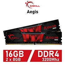 G.SKILL Aegis 16GB Kit DDR4-3200 CL16 1.35v F4-3200C16D-16GIS Desktop Memory by gskill at Rebel Tech