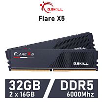 G.SKILL Flare X5 32GB Kit DDR5-6000 CL36 1.35v F5-6000J3636F16GX2-FX5 Desktop Memory by gskill at Rebel Tech