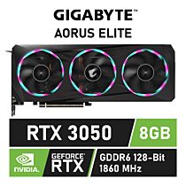 GIGABYTE AORUS GeForce RTX 3050 ELITE 8GB GDDR6 GV-N3050AORUS E-8GD Graphics Card by gigabyte at Rebel Tech