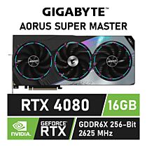 GIGABYTE AORUS GeForce RTX 4080 SUPER MASTER 16GB GDDR6X GV-N408SAORUS M-16GD Graphics Card  by gigabyte at Rebel Tech
