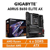 GIGABYTE B650 AORUS ELITE AX AM5 AMD B650 ATX AMD Motherboard by gigabyte at Rebel Tech