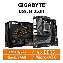 GIGABYTE B650M DS3H AM5 AMD B650 Micro-ATX AMD Motherboard by gigabyte at Rebel Tech
