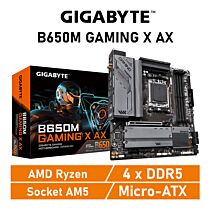 GIGABYTE B650M GAMING X AX AM5 AMD B650 Micro-ATX AMD Motherboard by gigabyte at Rebel Tech