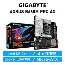 GIGABYTE B660M AORUS PRO AX LGA1700 Intel B660 Micro-ATX Intel Motherboard by gigabyte at Rebel Tech