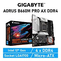 GIGABYTE B660M AORUS PRO AX DDR4 LGA1700 Intel B660 Micro-ATX Intel Motherboard by gigabyte at Rebel Tech