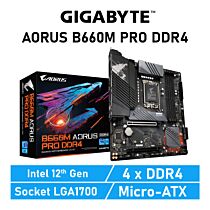 GIGABYTE B660M AORUS PRO DDR4 LGA1700 Intel B660 Micro-ATX Intel Motherboard by gigabyte at Rebel Tech