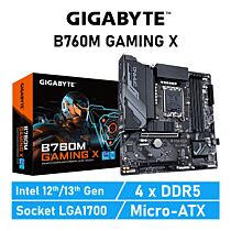 GIGABYTE B760M GAMING X LGA1700 Intel B760 Micro-ATX Intel Motherboard by gigabyte at Rebel Tech