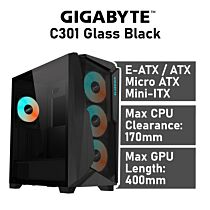 GIGABYTE C301G GB-C301G-TYPE-C Mid Tower Computer Case by gigabyte at Rebel Tech