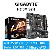 GIGABYTE H610M S2H LGA1700 Intel H610 Micro-ATX Intel Motherboard by gigabyte at Rebel Tech