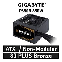 GIGABYTE P650B 650W 80 PLUS Bronze GP-P650B ATX Power Supply by gigabyte at Rebel Tech