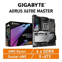 GIGABYTE X670E AORUS MASTER AM5 AMD X670 E-ATX AMD Motherboard by gigabyte at Rebel Tech