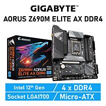 GIGABYTE Z690M AORUS ELITE AX DDR4 LGA1700 Intel Z690 Micro-ATX Intel Motherboard by gigabyte at Rebel Tech