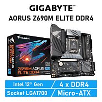 GIGABYTE Z690M AORUS ELITE DDR4 LGA1700 Intel Z690 Micro-ATX Intel Motherboard by gigabyte at Rebel Tech
