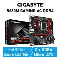 GIGABYTE B660M GAMING AC DDR4 LGA1700 Intel B660 Micro-ATX Intel Motherboard by gigabyte at Rebel Tech