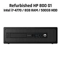 HP 800 G1 Intel Core i7-4770 / 8GB RAM / 500GB HDD / Windows 10 Pro SFF Refurbished Office PC  by hp at Rebel Tech