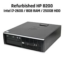 HP 8200 Intel Core i7-2600 / 8GB RAM / 250GB HDD / Windows 10 Pro SFF Refurbished Office PC  by hp at Rebel Tech