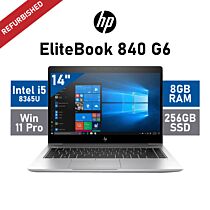 HP EliteBook 840 G6 14" Intel Core i5-8365U / 8GB RAM / 256GB SSD / Windows 11 Pro / A-Grade Refurbished Laptop by hp at Rebel Tech