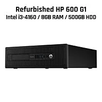HP 600 G1 Intel Core i3-4160 / 8GB RAM / 500GB HDD / Windows 10 Pro SFF Refurbished Office PC  by hp at Rebel Tech