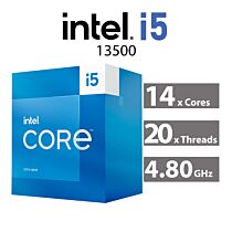 Intel Core i5-13500 Raptor Lake 14-Core 2.50GHz LGA1700 65W BX8071513500 Desktop Processor by intel at Rebel Tech