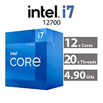 Intel Core i7-12700 Alder Lake 12-Core 2.10GHz LGA1700 65W BX8071512700 Desktop Processor by intel at Rebel Tech