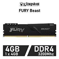 Kingston FURY Beast 4GB DDR4-3200 CL16 1.35v KF432C16BB/4 Desktop Memory by kingston at Rebel Tech