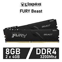 Kingston FURY Beast 8GB Kit DDR4-3200 CL16 1.35v KF432C16BBK2/8 Desktop Memory by kingston at Rebel Tech