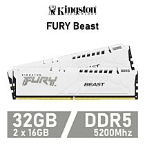 Kingston FURY Beast 32GB DDR5-5200 CL36 1.25v KF552C36BWEK2-32 Desktop Memory by kingston at Rebel Tech