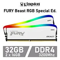 Kingston FURY Beast RGB Special Ed. 32GB Kit DDR4-3200 CL16 1.35v KF432C16BWAK2/32 Desktop Memory by kingston at Rebel Tech