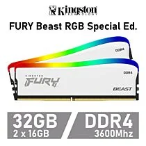 Kingston FURY Beast RGB Special Ed. 32GB Kit DDR4-3600 CL18 1.35v KF436C18BWAK2/32 Desktop Memory by kingston at Rebel Tech