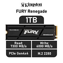 Kingston FURY Renegade 1TB PCIe Gen4x4 SFYRSK/1000G M.2 2280 Solid State Drive by kingston at Rebel Tech