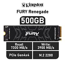 Kingston FURY Renegade 500GB PCIe Gen4x4 SFYRS/500G M.2 2280 Solid State Drive by kingston at Rebel Tech