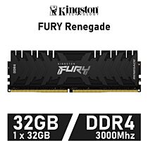 Kingston FURY Renegade 32GB DDR4-3000 CL16 1.35v KF430C16RB/32 Desktop Memory by kingston at Rebel Tech