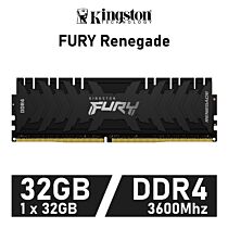 Kingston FURY Renegade 32GB DDR4-3600 CL18 1.35v KF436C18RB/32 Desktop Memory by kingston at Rebel Tech