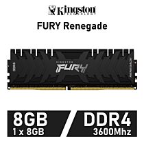 Kingston FURY Renegade 8GB DDR4-3600 CL16 1.35v KF436C16RB/8 Desktop Memory by kingston at Rebel Tech