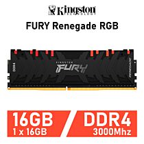 Kingston FURY Renegade RGB 16GB DDR4-3000 CL15 1.35v KF430C15RB1A/16 Desktop Memory by kingston at Rebel Tech
