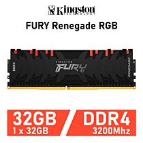 Kingston FURY Renegade RGB 32GB DDR4-3200 CL16 1.35v KF432C16RBA/32 Desktop Memory by kingston at Rebel Tech