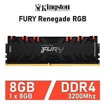 Kingston FURY Renegade RGB 8GB DDR4-3200 CL16 1.35v KF432C16RBA/8 Desktop Memory by kingston at Rebel Tech