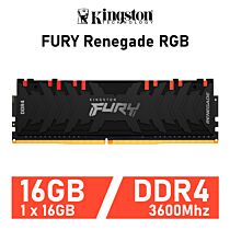 Kingston FURY Renegade RGB 16GB DDR4-3600 CL16 1.35v KF436C16RB1A/16 Desktop Memory by kingston at Rebel Tech