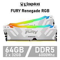 Kingston FURY Renegade RGB 64GB Kit DDR5-6000 CL32 1.35v KF560C32RWAK2-64 Desktop Memory by kingston at Rebel Tech