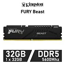 Kingston FURY Beast 32GB DDR5-5600 CL36 1.25v KF556C36BBE-32 Desktop Memory by kingston at Rebel Tech