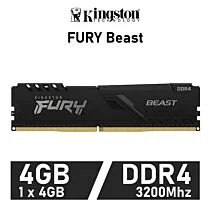 Kingston FURY Beast 4GB DDR4-3200 CL16 1.35v KF432C16BB/4 Desktop Memory by kingston at Rebel Tech