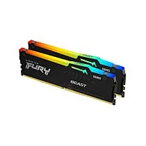 Kingston FURY Beast RGB 64GB Kit DDR5-5200 CL40 1.25v KF552C40BBAK2-64 Desktop Memory by kingston at Rebel Tech