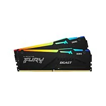Kingston FURY Beast RGB 64GB Kit DDR5-5200 CL40 1.25v KF552C40BBAK2-64 Desktop Memory by kingston at Rebel Tech