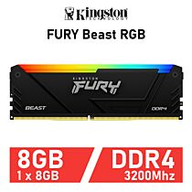 Kingston FURY Beast RGB 8GB DDR4-3200 CL16 1.35v KF432C16BBA/8 Desktop Memory by kingston at Rebel Tech