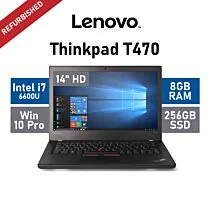Lenovo Thinkpad T470 14" Intel Core i7-6600U / 8GB RAM / 256GB SSD / Windows 10 Pro / A-Grade Refurbished Laptop by lenovo at Rebel Tech