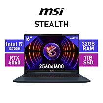 MSI Stealth 16 Studio A13VF-081ZA Intel Core i7-13700H / 16” QHD+ (2560x1600) 240Hz / 32GB DDR5 RAM / GeForce RTX 4060 8GB / 1TB PCIe Gen4x4 NVMe SSD / Windows 11 Home / Star Blue Gaming Laptop by msi at Rebel Tech