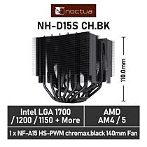 Noctua D15S chromax.black NH-D15S CH.BK Air Cooler by noctua at Rebel Tech