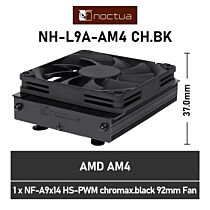 Noctua L9a-AM4 chromax.black NH-L9A-AM4 CH.BK Air Cooler by noctua at Rebel Tech