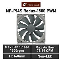 Noctua NF-P14s redux-1500 PWM 140mm PWM NF-P14S REDUX-1500P Case Fan by noctua at Rebel Tech